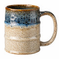 Handgefertigter Keramikbecher 350 ml Blau und Braun