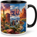 Keramiktasse mit Wüstenlandschaft Fotodruck Schwarz/Weiß