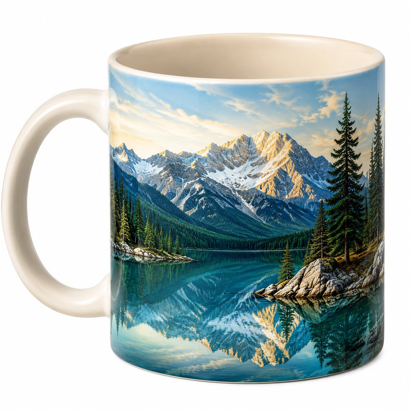 Kaffeetasse mit Berglandschaft Design 350ml