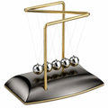 Newton-Pendel für Schreibtischdekoration in Gold und Silber