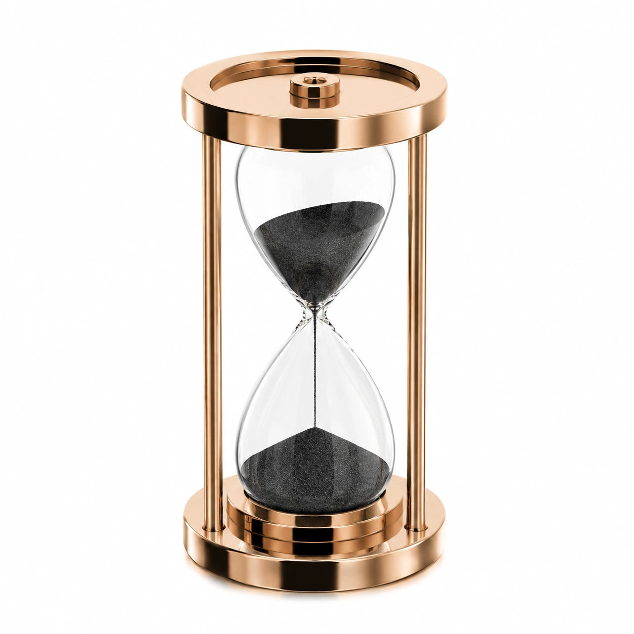 Dekorative Sanduhr Rotgold mit Metallrahmen, 30 Minuten