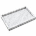 Rechteckiges Marmortablett 30x20cm Weiß